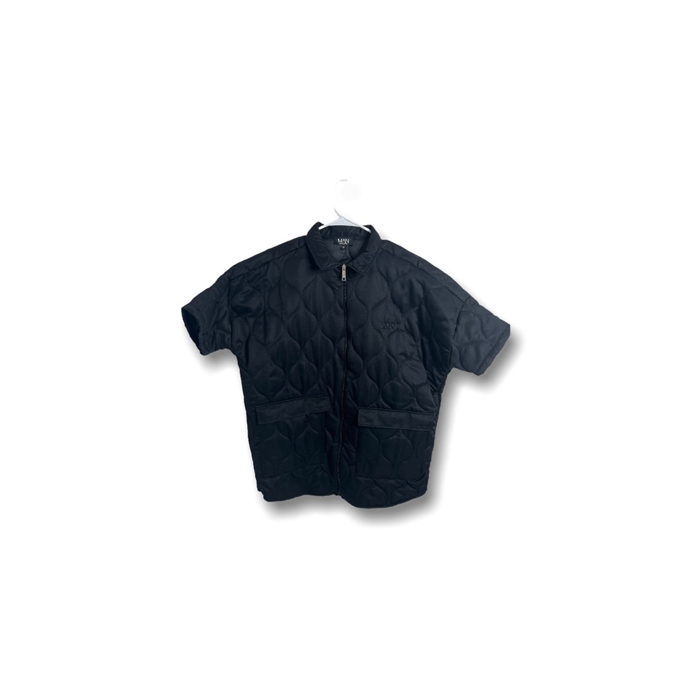 Boohoo man puffer zip up shirt